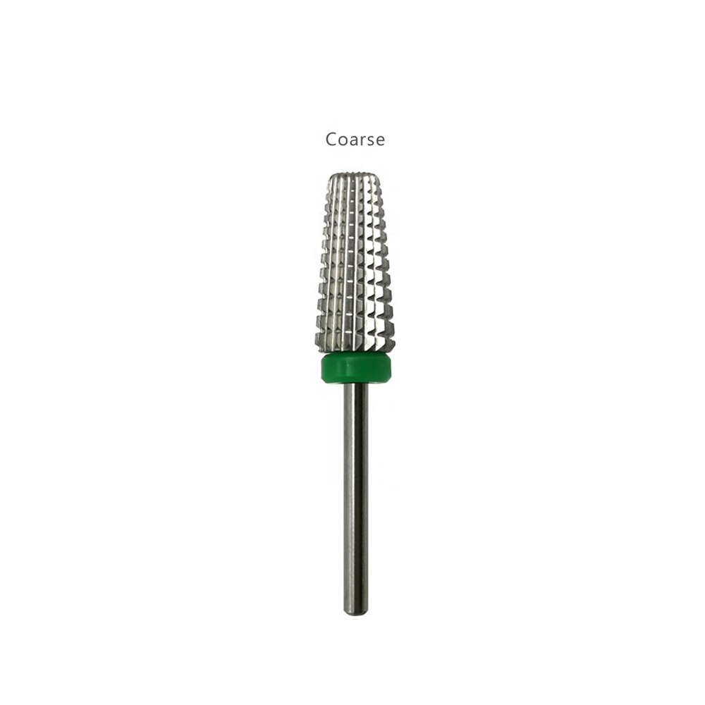 Broca de carburo de tungsteno para uñas, 7 tipos de brocas para pulidora de uñas, accesorios para manicura Nail Art, revestimiento de plata cónico: C