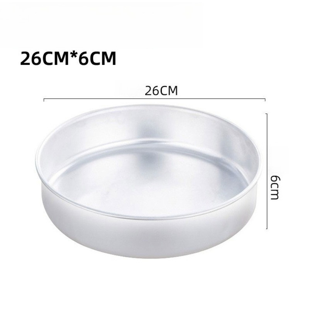 26 cm runde Aluminium-Dampfschale mit flachem Boden für die Küche, geeignet für Brot, Kekse und als multifunktionale Backform: Default Title