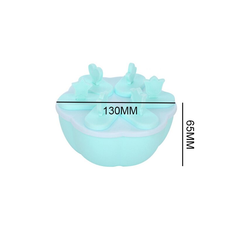 8 Cell Kitchen Ice Cube Molds Reusable Popsicle Maker DIY Ice Cream Tools Kitchen 6/8 Cell Lolly Mould Tray Bar Tools: round blue