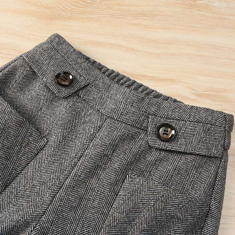 Big Size 4XL Women's Knee Length Woolen Shorts Autumn Winter Wool Wide Leg Plaid Shorts Casual Warm Pantalones Cortos