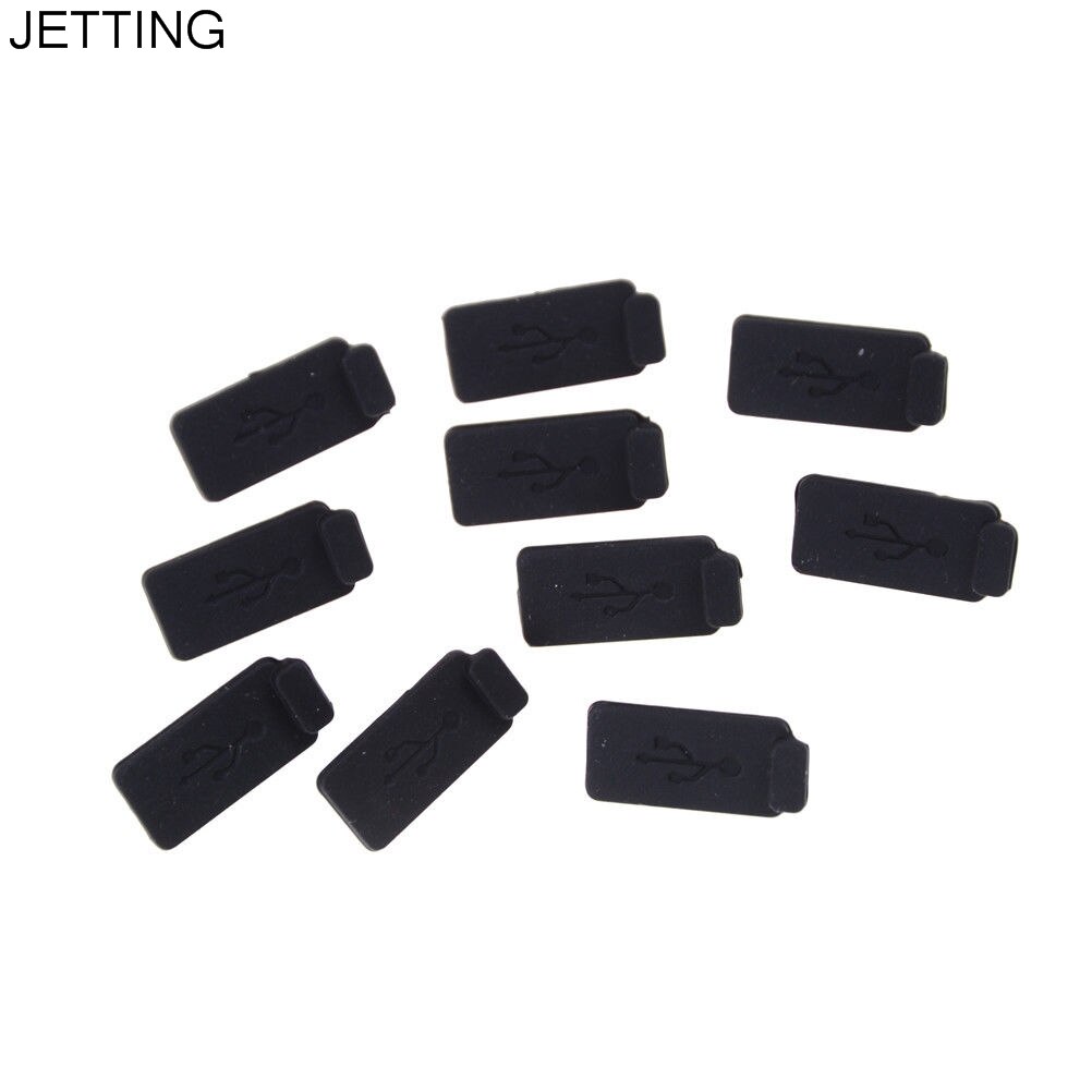 10 st slitstark svart pc bärbar usb-täckplugg propp gummi mjukt dammlock usb 2.0 3.0 gränssnitt förhindrar rostdammplugg