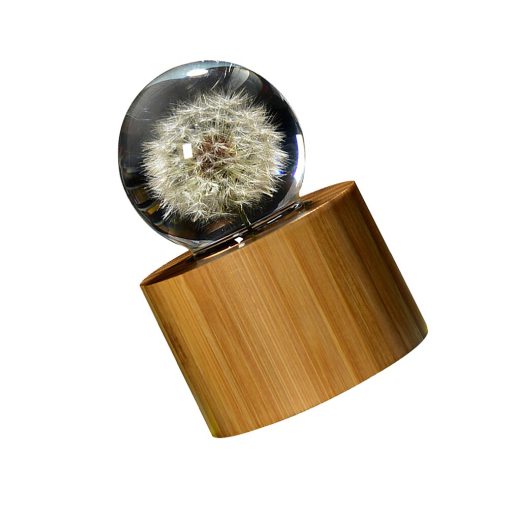Dandelion Crystal Ball Music Box Spring Music Box Home Crafts Ornaments - Tune B