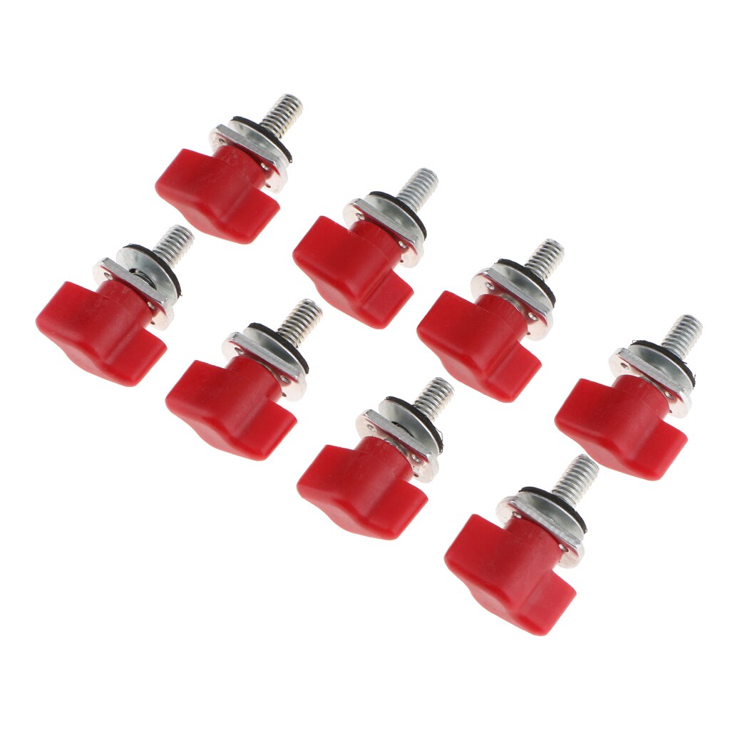 8pcs Hard Top Quick Removal Screw Fastener Kit For Jeep Wrangler JK 1995 4 Doors Black/Red: Red