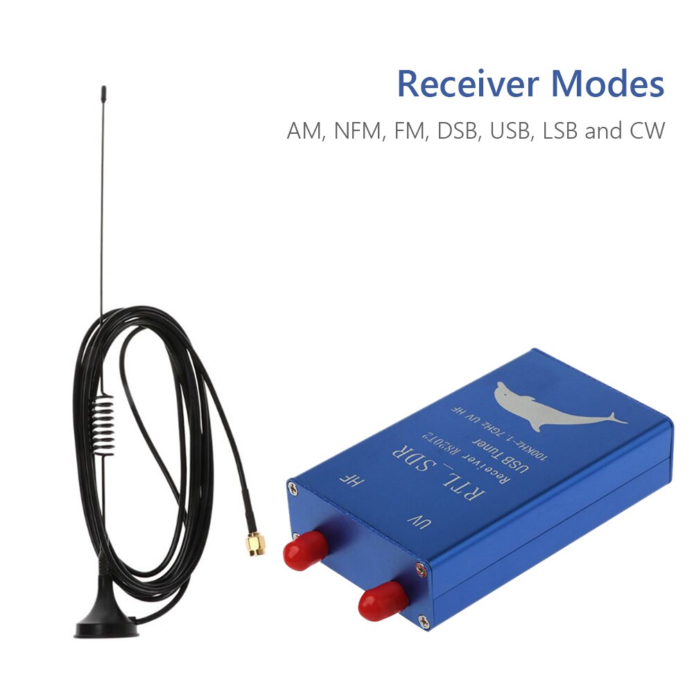 Mini Portable USB RTL SDR Tuner Receiver TV AM/NFM/FM/DSB/USB/LSB/CW USB Signal Receiver Accessories