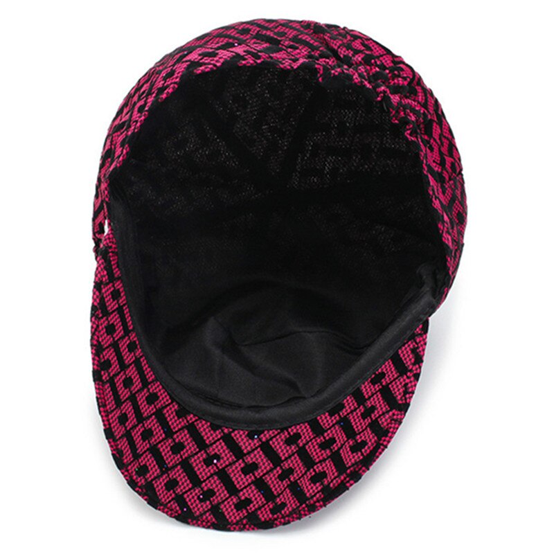 Siloqin dame newsboy caps høst dame lue snapback cap kvinne trend hip hop cap sløyfe rutete solhatt