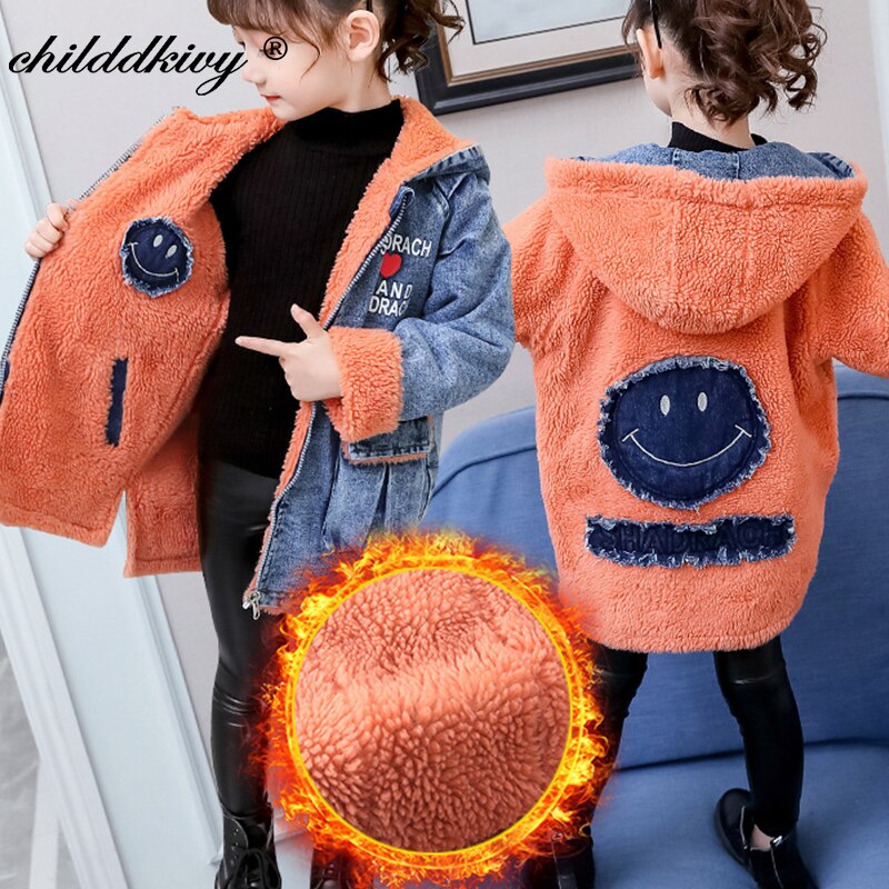 Children Denim jacket boys clothes Autumn Winter Outerwear Halloween Clothes Kids coat for girls 3-10Y