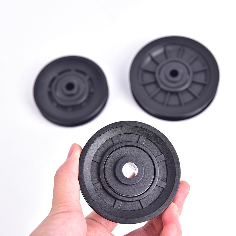 4 stk/parti 70mm/90mm/105mm diameter slidstærk nylon leje remskive hjul kabel gym fitness udstyr del universel