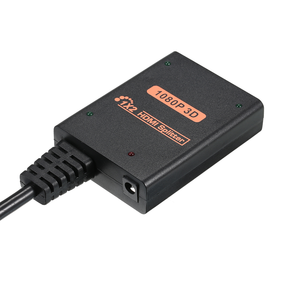 HD Splitter 1 in 2 out 1080P Image 3D Effect Compatible with PC/Laptop/Game Console/Set-top Box/Projector/TV/Monitor