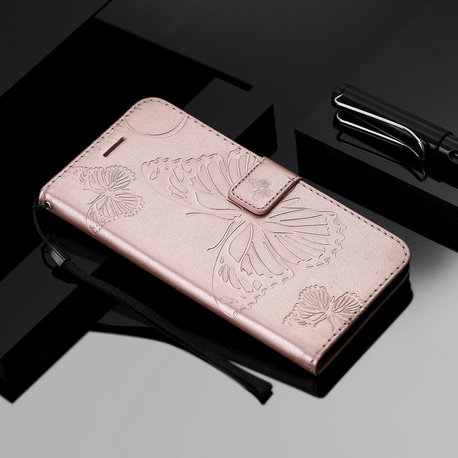 For Coque Xiaomi Redmi 9 Leather Wallet Flip Case Xiaomi Redmi 9 Cases For Xiaomi Redmi 9 Phone Cover: RoseGold