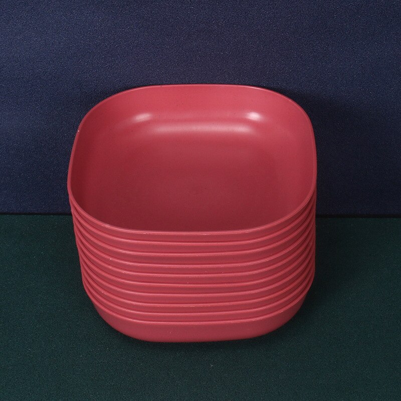 15cm głębokie kwadratowe kości plucie danie 10 sztuk słomy pszenicy antypoślizgowe ciasto danie restauracja wysokie kluski naczynia sztućce zastawa stołowa: czerwony