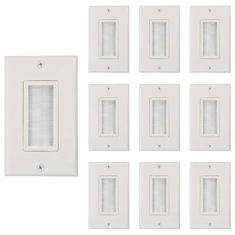 Plaque murale GTBL Brush Style décoratif, Insert de passage de câble pour fils, sangle d'accès de câble simple, prise murale: Default Title