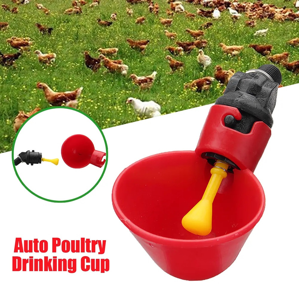 Chicken Hanging Cup Drinking Fountains Birds Water Bowl Drinker Cups for Backyard Chicken Flock Automatic Poultry Watering