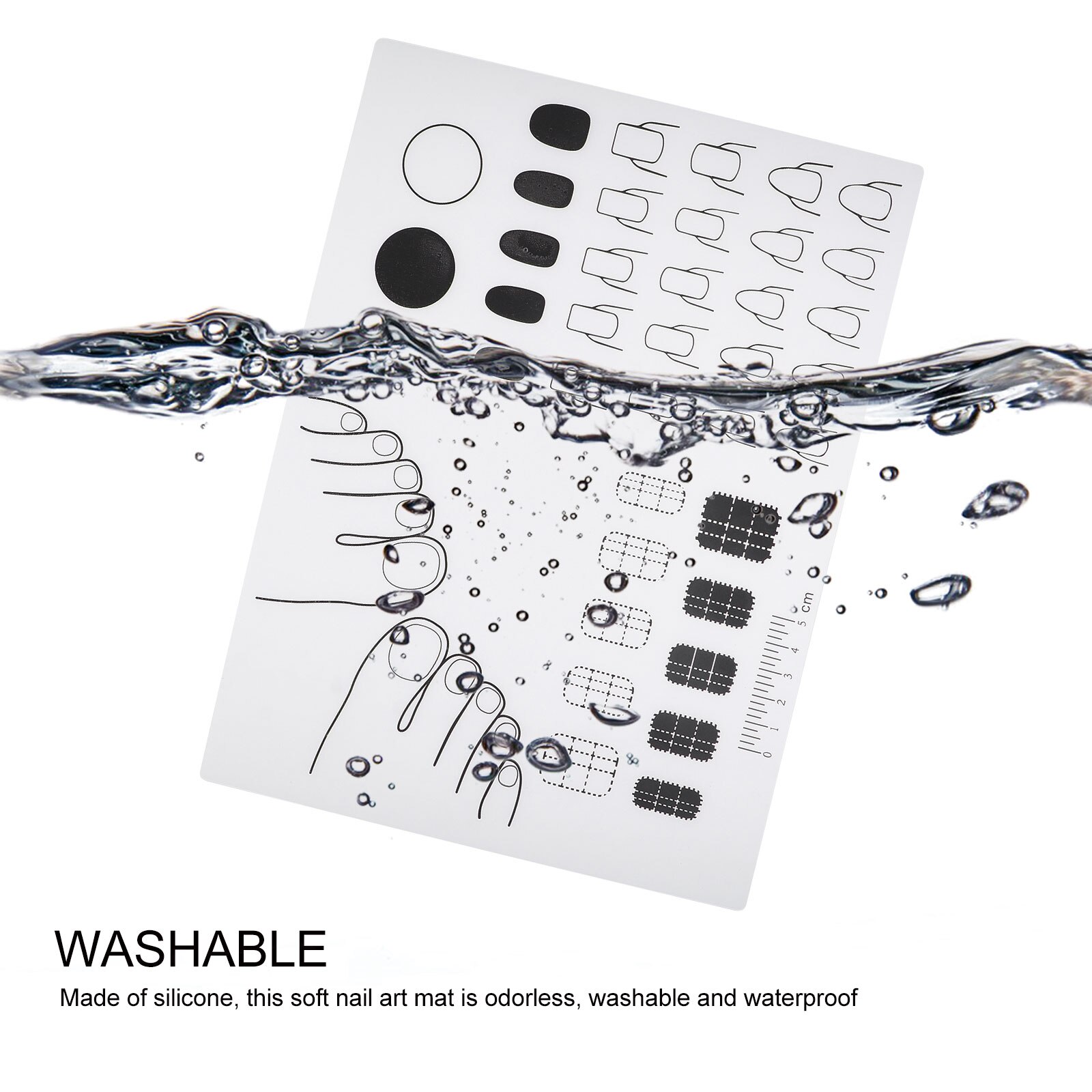 Acrylic Manicure Art Practice Mat Acrylic Nail Art Training Sheet DIY Tool