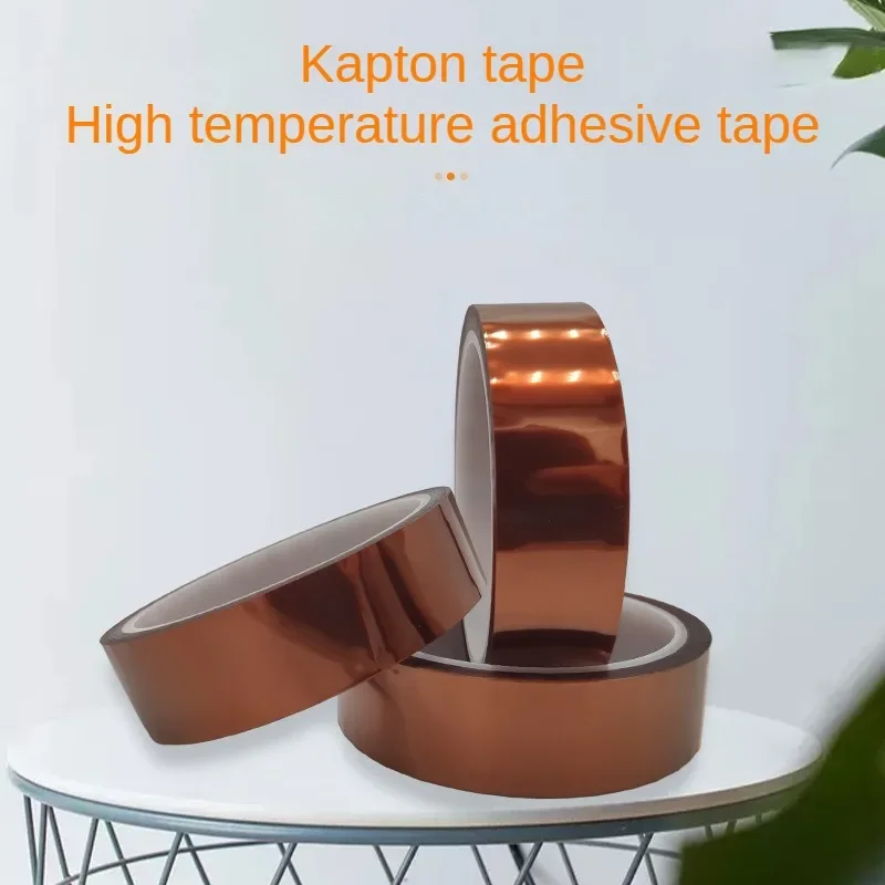 Cinta adhesiva de hipertermia de poliimida antiestática, resistente a altas temperaturas, Kapton PI, 5, 10, 15, 20, 25, 30, 35mm, 33m, 50um, 80um