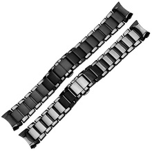 Peer Keramische Horloge Ketting 22 Mm 24 Mm Zwarte Keramische Band Glossy En Matten Armband Voor AR1451 1452