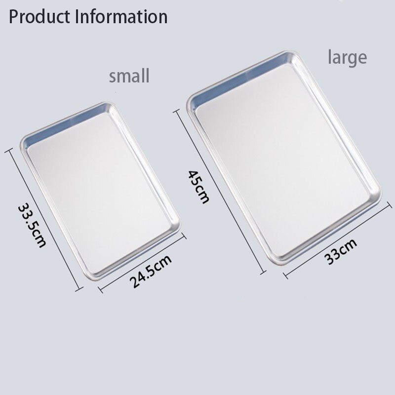 Baking Tray Rectangle Oven Baking Form Aluminium Cake Pan S/L Size Non-Stick Biscuit Cookie Macaroon Pastry Tools Bakeware Set