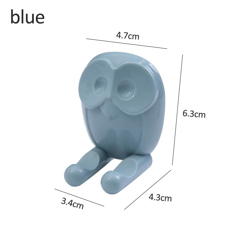 Autoadhesivo multifunción búho forma soporte para cepillos de dientes montado en la pared enchufe almacenamiento colgador baño accesorio pegar ganchos