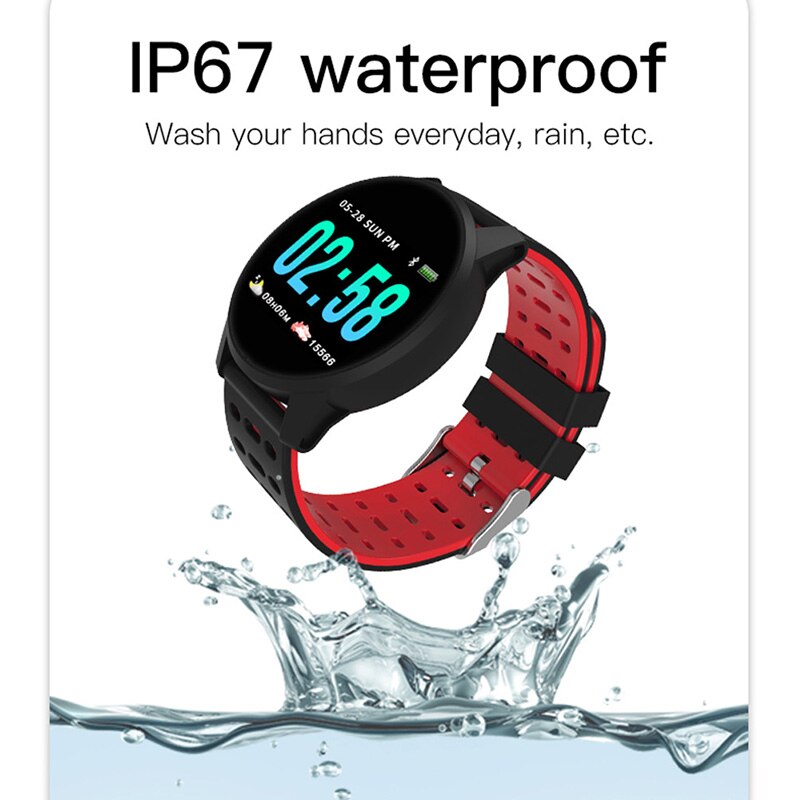 Fitness Tracker Smart Armband Bloeddruk Meting Horloge Hartslagmeter Waterdicht IP67 Smart Band Horloge Vrouwen Mannen