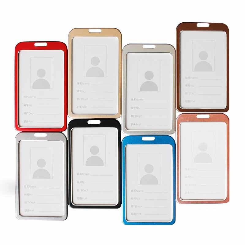 Porte-cartes de crédit en métal pour femmes, étui en métal pour carte d&#39;identité Business, portefeuille pour hommes, étudiant, bureau, Bus, Badge d&#39;identité, porte-cartes