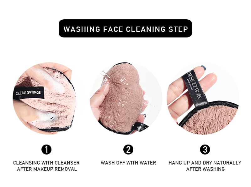Esponja limpiadora para eliminación de maquillaje, esponja para limpieza Facial, ondulador, doble cara, lavables suaves esponja para limpieza Facial, cosméticos