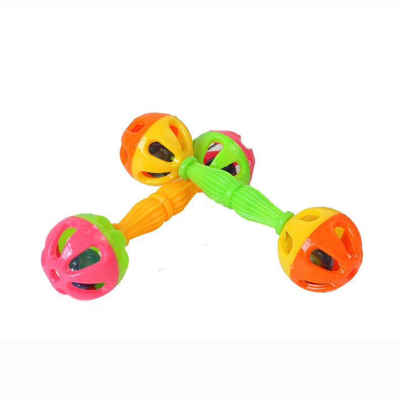 1 PC Baby Spielzeug 0-12 Monate Kunststoff Rasseln Glocken Hand Schütteln Dumbells Musical Kleinkind Lärm Hersteller Vokal FrüHenne entwicklung Spielzeug