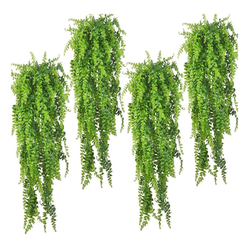 BENE-plantas colgantes para reptiles, enredaderas colgantes, Terrario de escalada Boston para lagartos de dragones barbudos, tortugas, gecchos, decoraciones de Habitat de tanque: 4-Pack