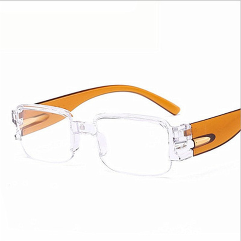 Ultralight nachtzicht Multifunctionele Leesbril Voor Vrouwen Mannen Half Frame Vergrootglas Eyewear Plastic Lunettes de Lezing: +350 / Clear