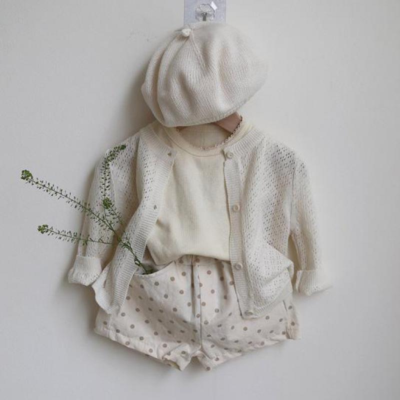 été Cardigan bébé garçons et filles découpe respirant coton couleur unie soleil preuve chemise climatisation filles manteau