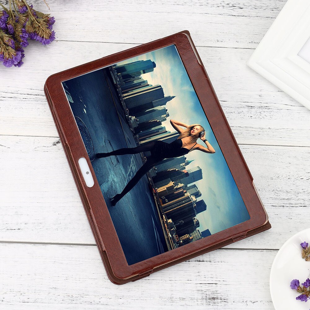 Universele Folio Leren Stand Cover Case Voor 10 10.1 Inch Android Tablet Pc #40