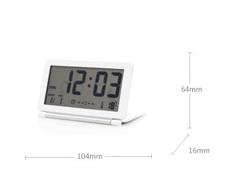 Moderne digitalt led vækkeur lydkontrol træ despertador desktop ur fugtighed temperatur display: 9