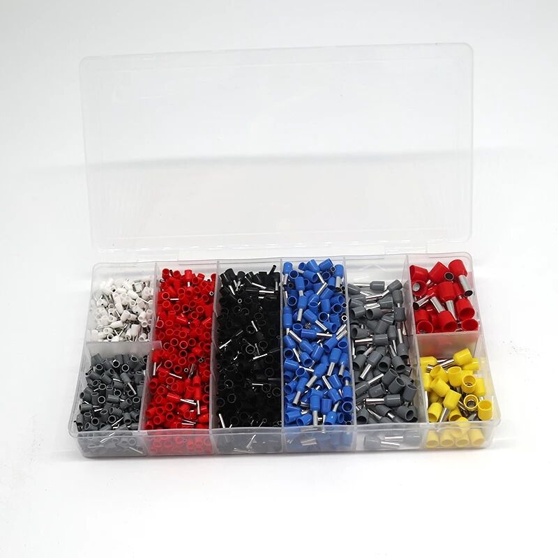 Insulated terminal wire pin E6010 E0506 E7508 E10-12 E2510 E4009 E1008 E1512Bootlace Ferrule Kit Hand Crimper Crimping Tool.