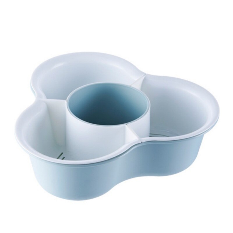 Grønnsak fruktservant vaskestativ varm kjele oppvaskkurv frukt serveringsfat plast tolags tallerken kjøkkenvask allsidig  #7: A1