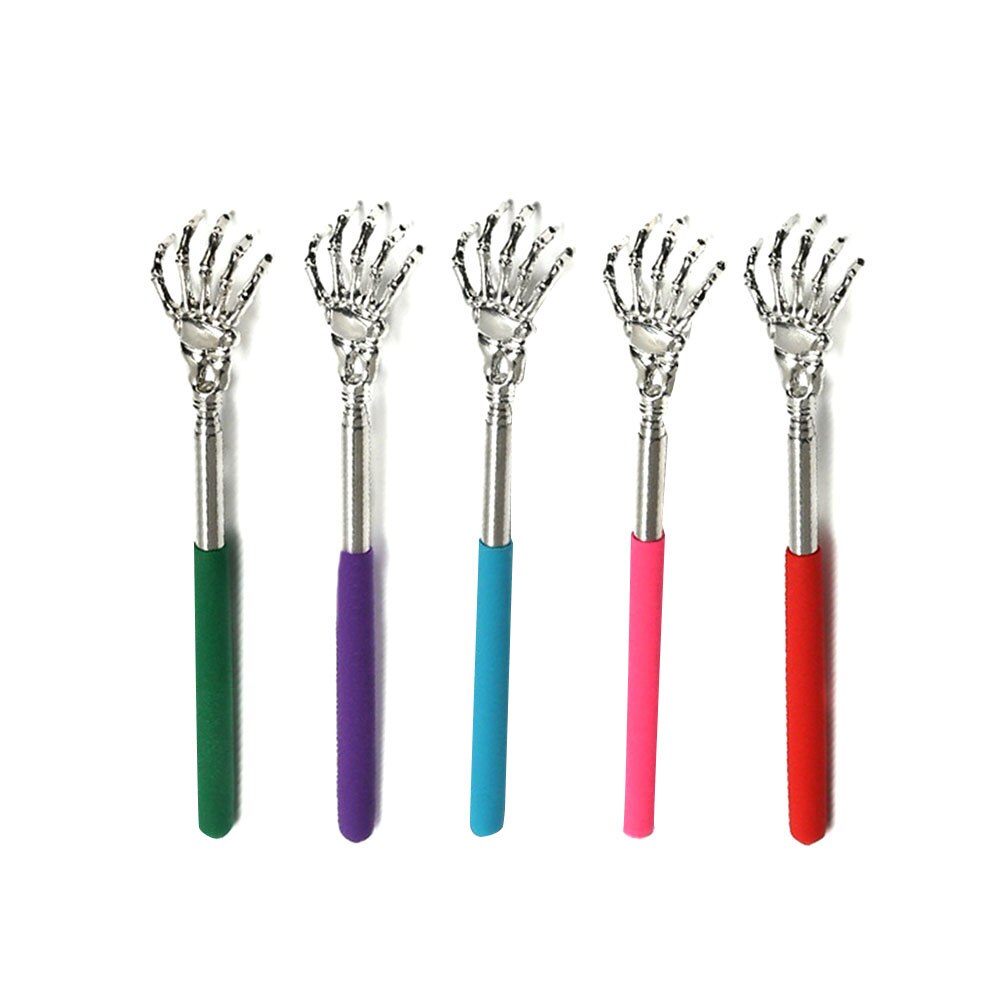 Stainless Steel Back Scratcher Extendable Telescopic Handle Massager Blood Circulation Relax Health Back Scratching Tool Random