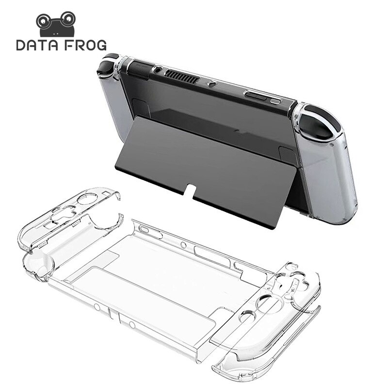 Data Kikker Crystal Bescherm Shell Compatibel Nintendo Switch Oled Transparant Hard Case Cover Voor Schakelaar Oled Console Accessoires