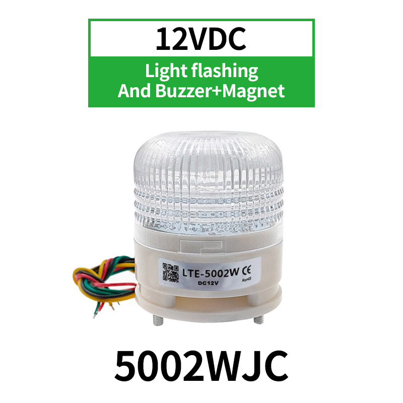 LTA5002 12 V 24 V 220 V 3 Farbe Strobe Signal Warnlicht Magnet Anzeige Licht LED Lampe Kleine blinkende Summer Sicherheit Alarm: YELLOW