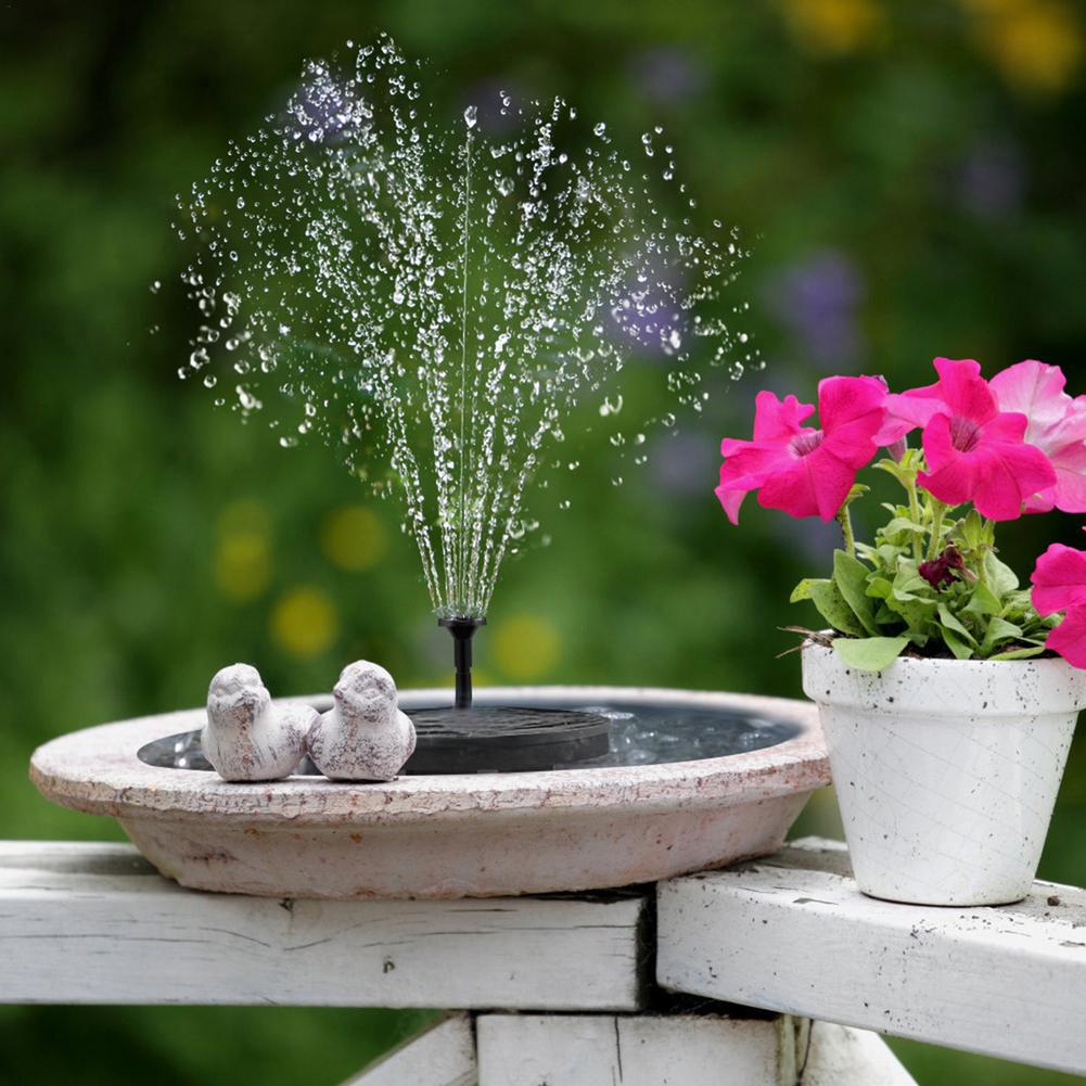Zonne-Energie Fontein Waterpomp Met Kleur Led Verlichting Voor Vogel Bad 3W Met 7 Nozzles & 4 Fixers Drijvende Tuin Vijver Tank Zonnepomp
