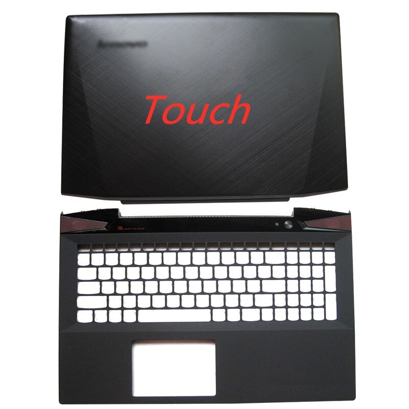 Capa traseira para laptop lcd, moldura frontal/dobradiça/palmrest/capa inferior para lenovo y50 Y50-70, sem toque am14r000400 com touch am14r000300