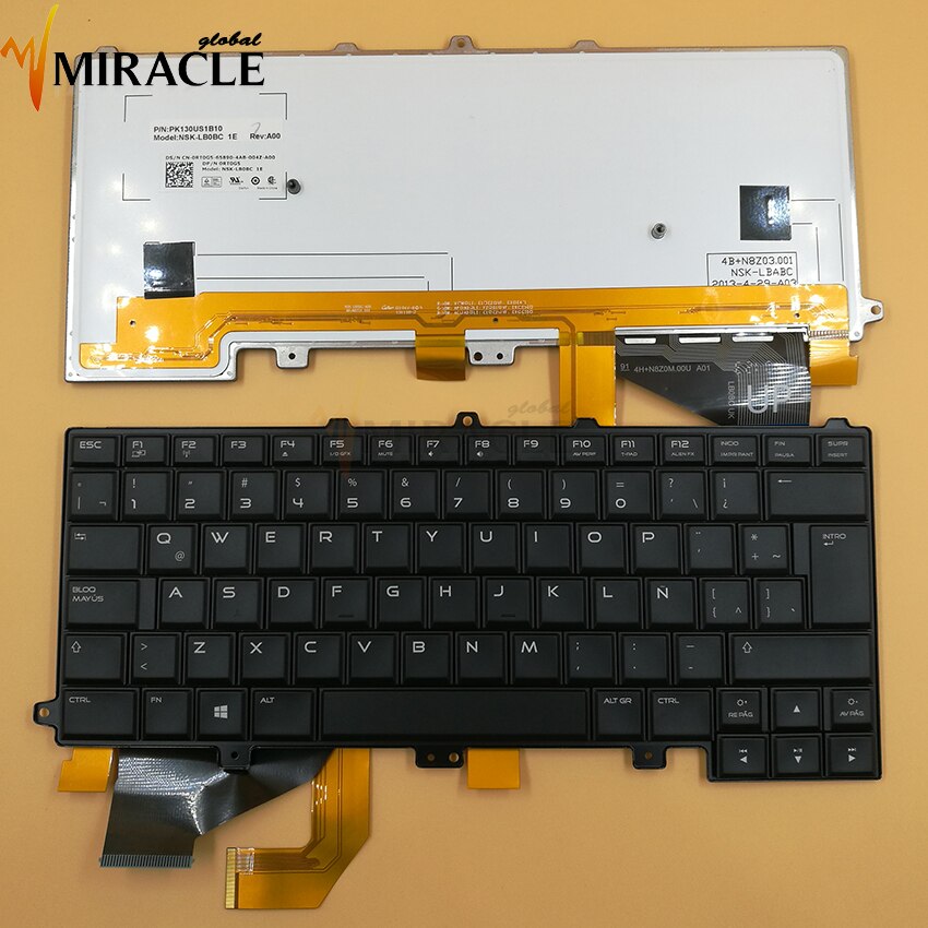 Reparatie U Leven Laptop Toetsenbord Voor Dell Alienware M14X R3 Vervanging Toetsenbord La Latijns Layout Met Achtergrondverlichting Zwarte Kleur