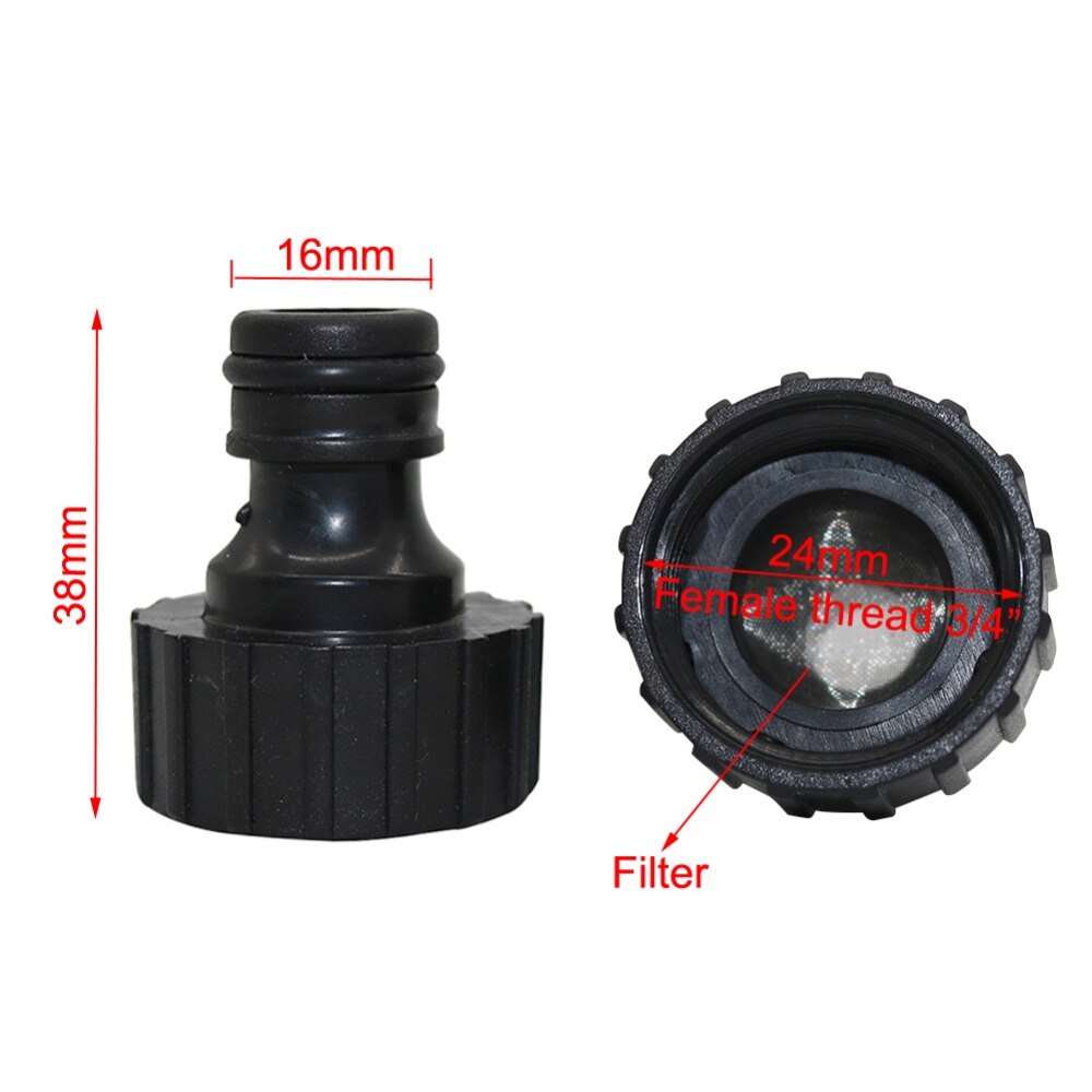 3 Pcs Female Thread 3/4" Nipple Garden Water Quick Connectors Household Self-Priming Car Washing Washing Machine Fittings