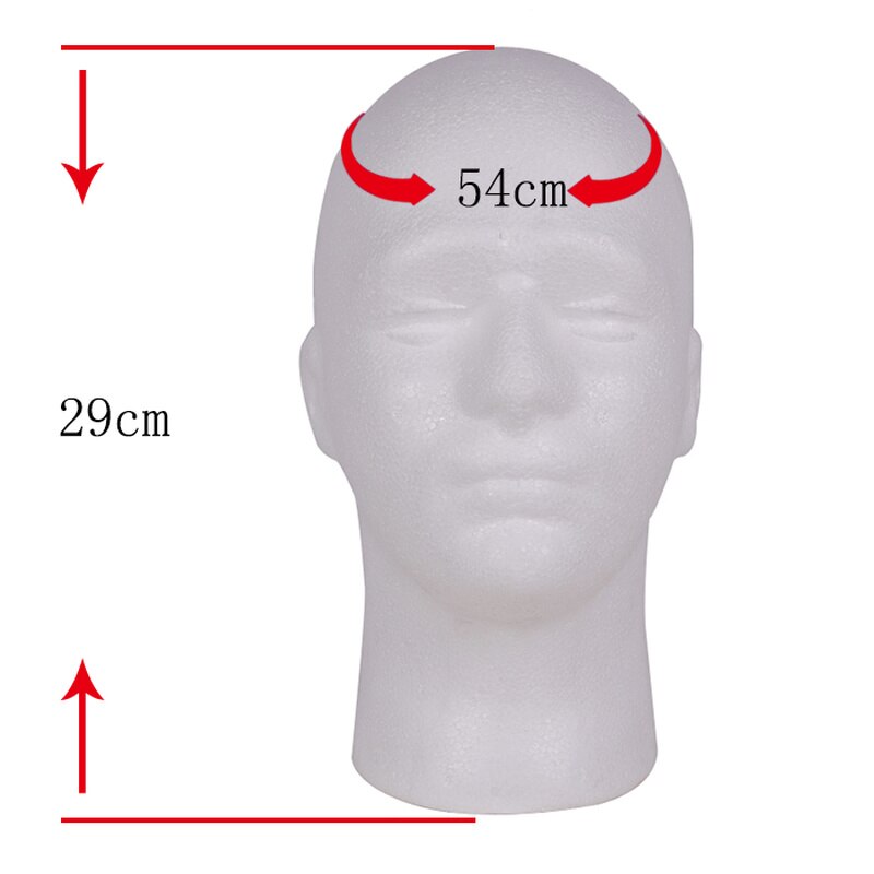 Beauty Male female Styrofoam human hair mannequin head hairdressing white black Model for Hat Display Glasses Cap Wig stand