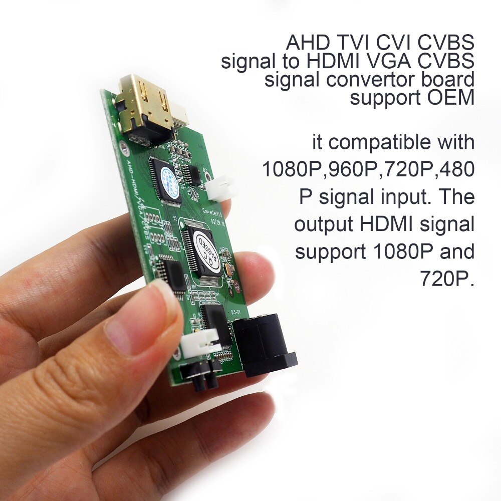 Placa Convertidora de señal de vídeo AHD41, dispositivo 4 en 1 HD, AHD, TVI, CVI, CVBS, HDMI, VGA, CVBS, AHD41