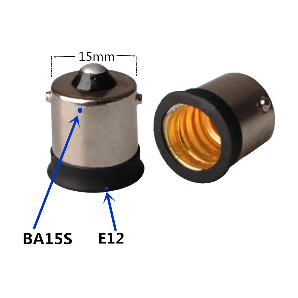 Lampvoet B15 Te E12 Lamphouder Turn Om B15 Lamp Hoofd Converter B15 Turn E12 Lamp Socket Adapter BA15S om E12 Turn Om Ba15s