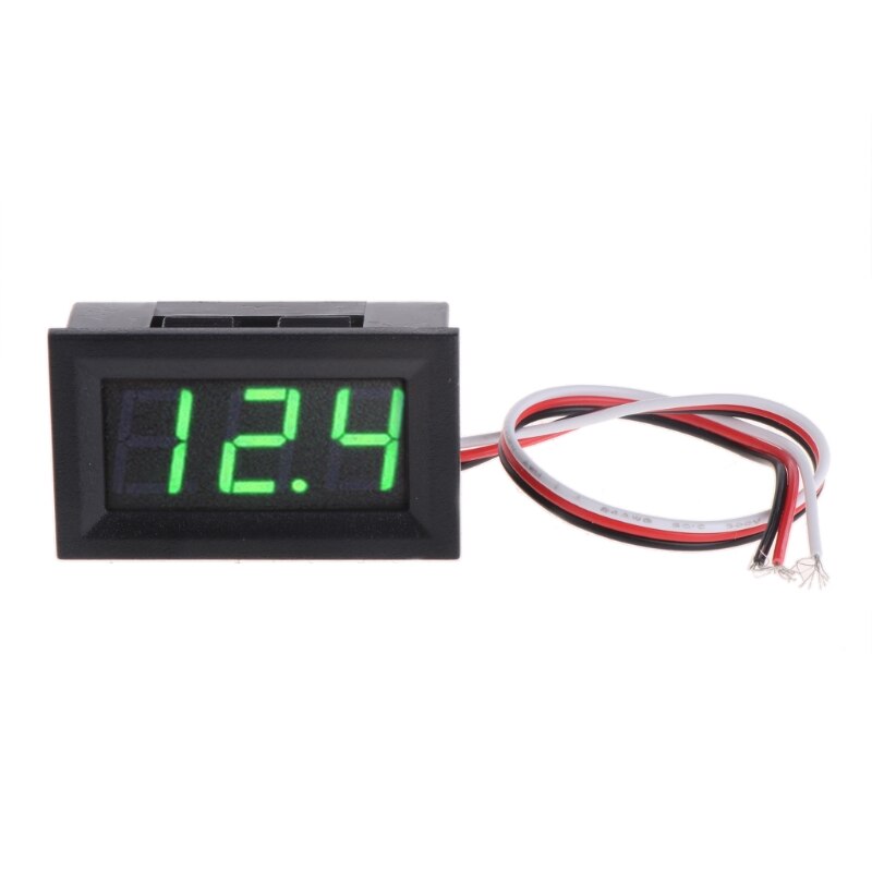 Mini Voltmeter Tester Digitale Voltage Test Batterij Dc 0-40V Rood/Blauw/Groen Auto: green