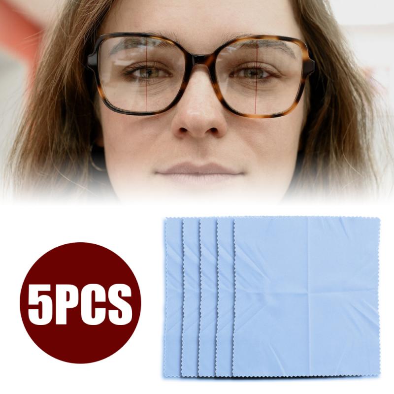 10Pcs Anti-Fog Glazen Doek Herbruikbare 15*15Cm Brillen Microfiber Cleaning Wipes Voor Brillen Lenzen Camera telefoon Screen: Blue