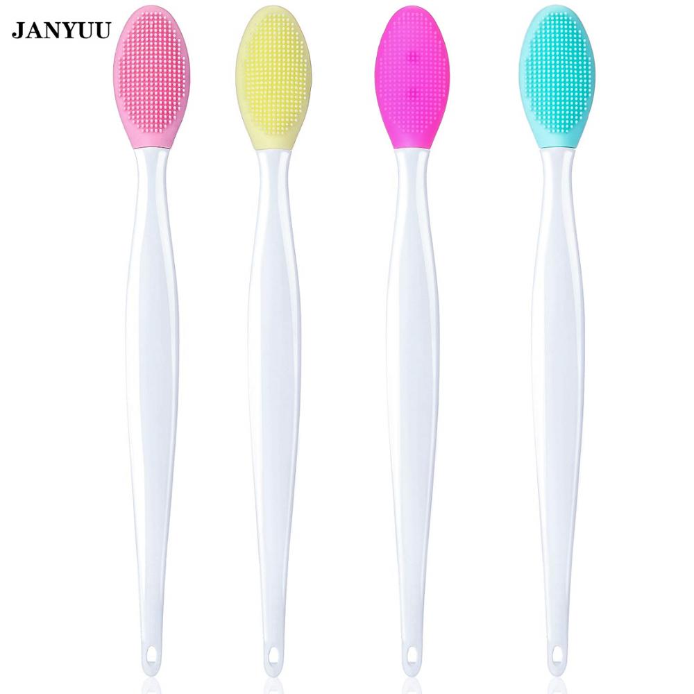 20Pcs Exfoliërende Lip Borstel Neus Borstel Dubbele Kant Zacht Siliconen Lip Scrub Tool & Neus Meeëter Verwijder Borstel