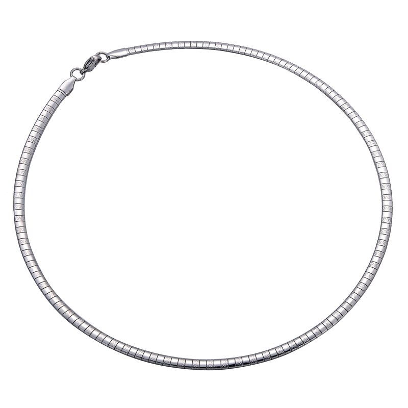 LASPERAL Flat Snake Chain Men Necklace Stainless Steel Torques Choker Necklace Women DIY Jewelry Making Supplies: G Long45cm Thick4mm