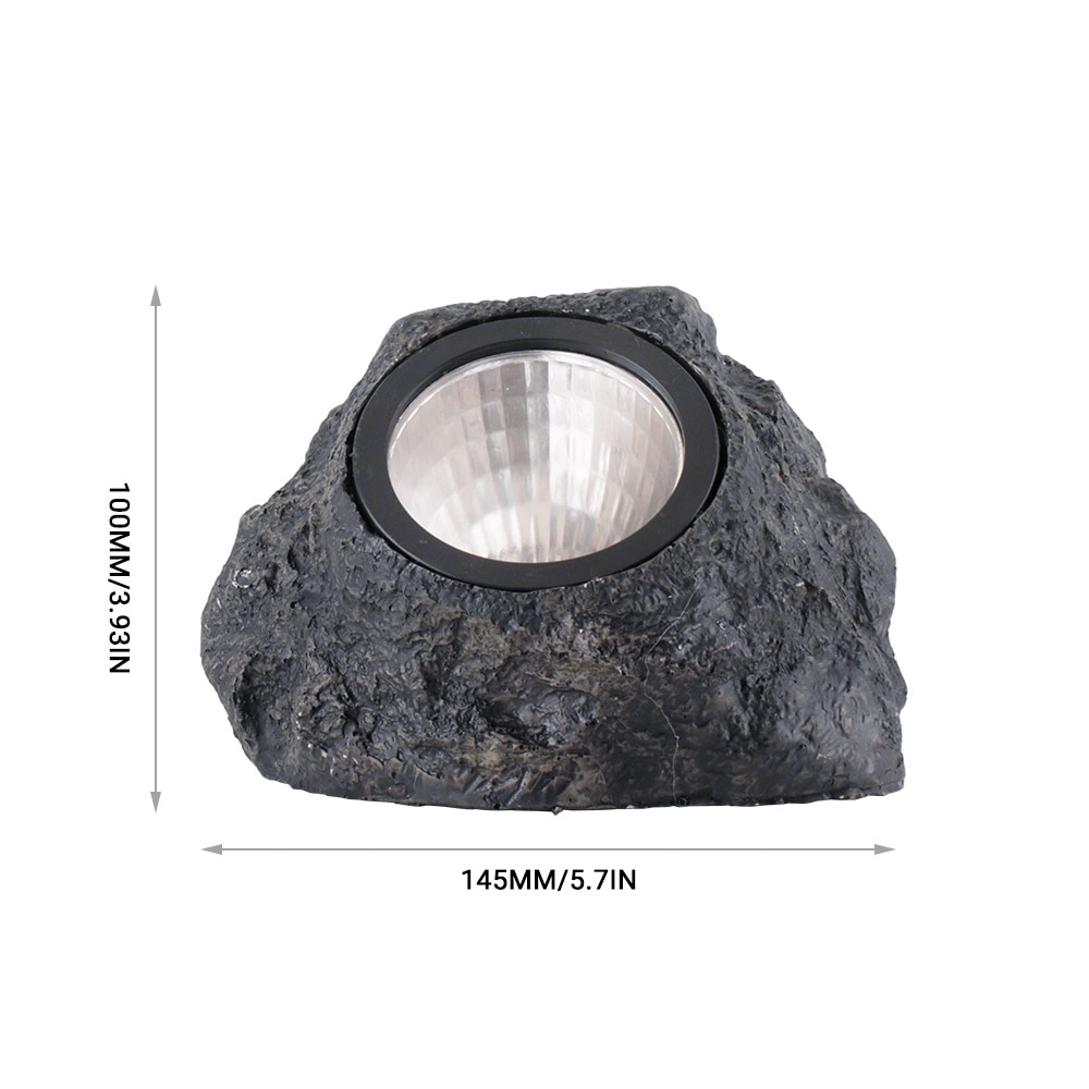 Kold hvid led harpiks rock sten solar lampe udendørs vandtæt landskab belysning sti græsplæne have dekoration lys