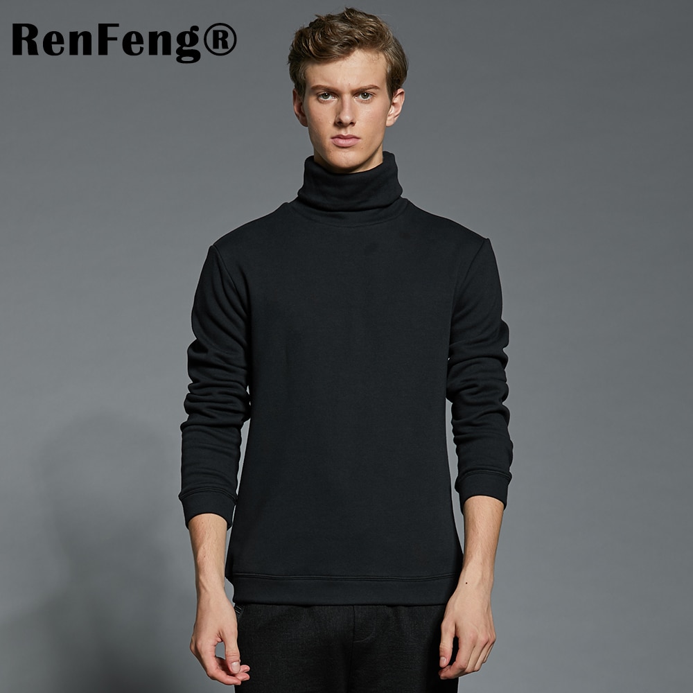 T-skjorter i bomull med turtleneck undertøy høst vinter merke skjorte herre underskjorter casual termisk homme lange ermer menn pluss str.