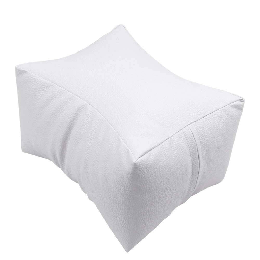 Almohada de mesa para uñas, soporte de cojín para manicura y pedicura, reposabrazos de escritorio, herramientas profesionales para uñas de PU suave: White