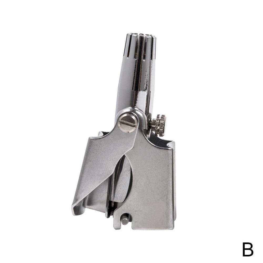 Manual Stainless Steel Washing Nose Trimmer Device Mechanical Ear Nose Hair Trimmer Shaving And Hair Removal Tools Woman: Shiny silver